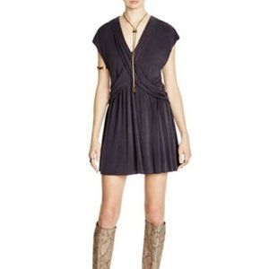 FREE PEOPLE New Cupro Heavyweight Dress Black-S